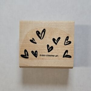 Stampin' Up! 2001 Wooden Heart Craft Stamp (Excellent Condition!)